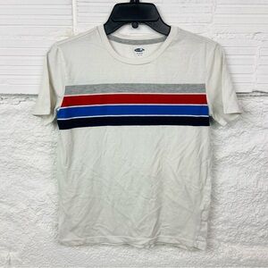 Old Navy Kids' Tee with Red, Blue, and Gray Stripes size XL 14/16